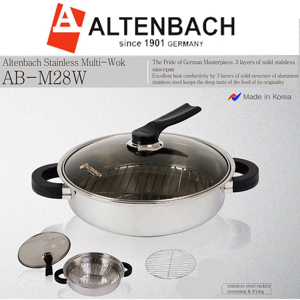 Nồi Inox đa năng 2 in 1 hiệu Altenbach AB-M28W [28cm]