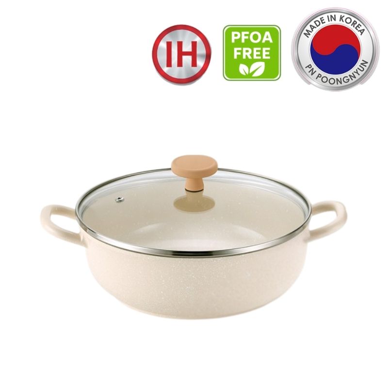 Nồi lẩu ceramic chống dính hiệu POONGNYUN [PN] BLRMPT-24CL(IH) [2.3L]