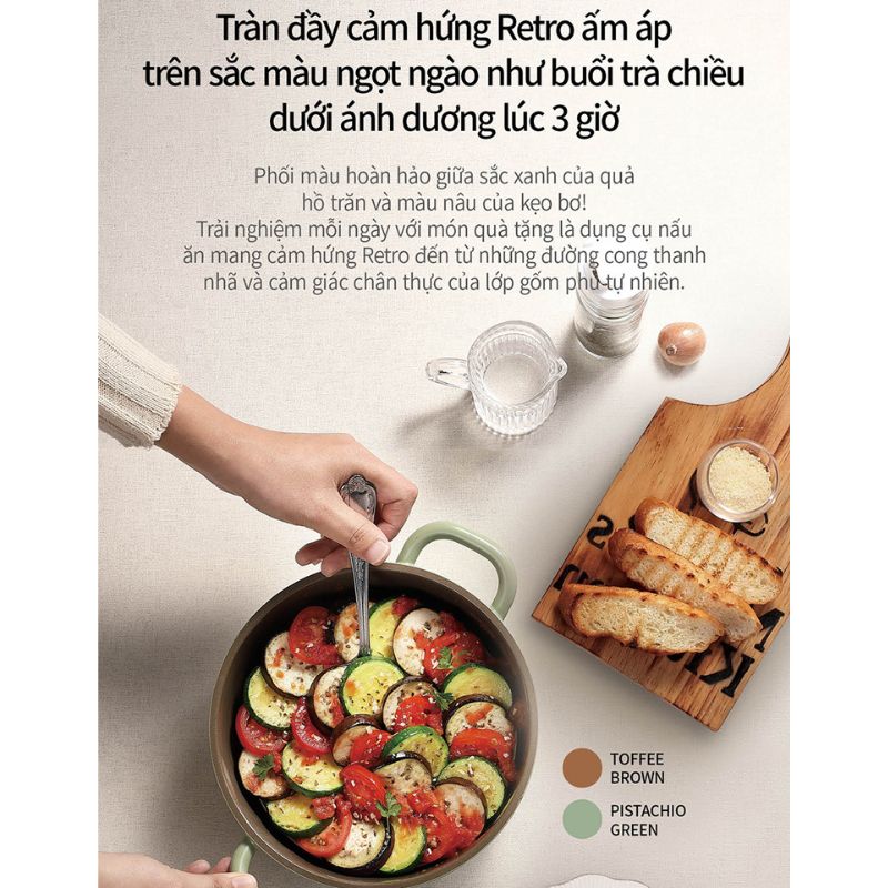 Nồi casserole Ceramic hiệu PN BLRPT-20C(IH) [20cm - 2.3L]