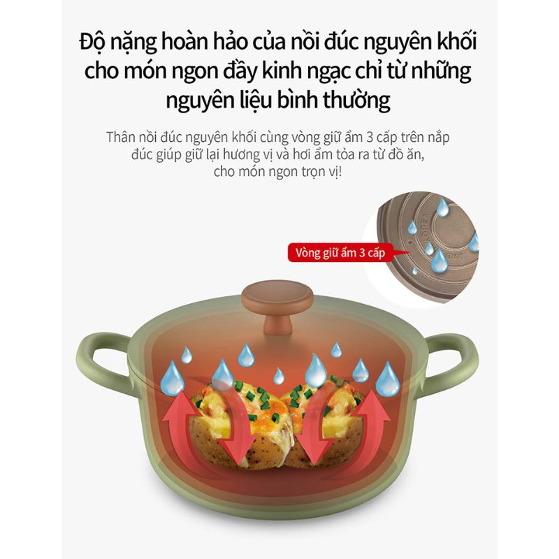 Nồi lẩu Ceramic hiệu PN BLRPT-24CLD(IH) [24cm - 3.2L]