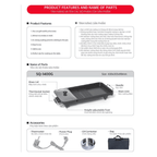 Bàn nướng điện đa năng 2 trong 1 Tiger Queen SQ-1400G [57cm]