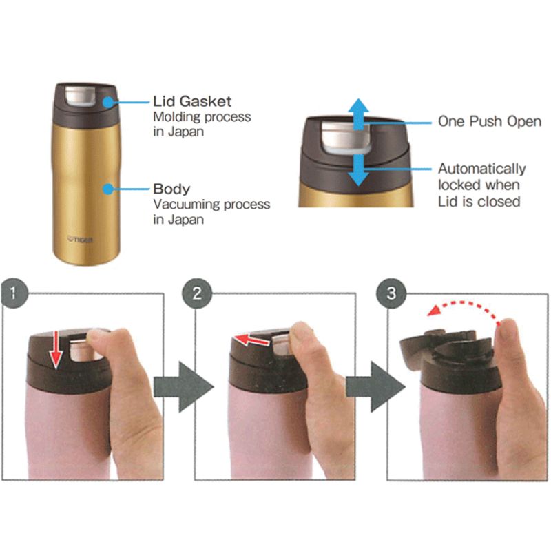 Bình giữ nhiệt Tiger nắp bật MJC-A048 [480ml]