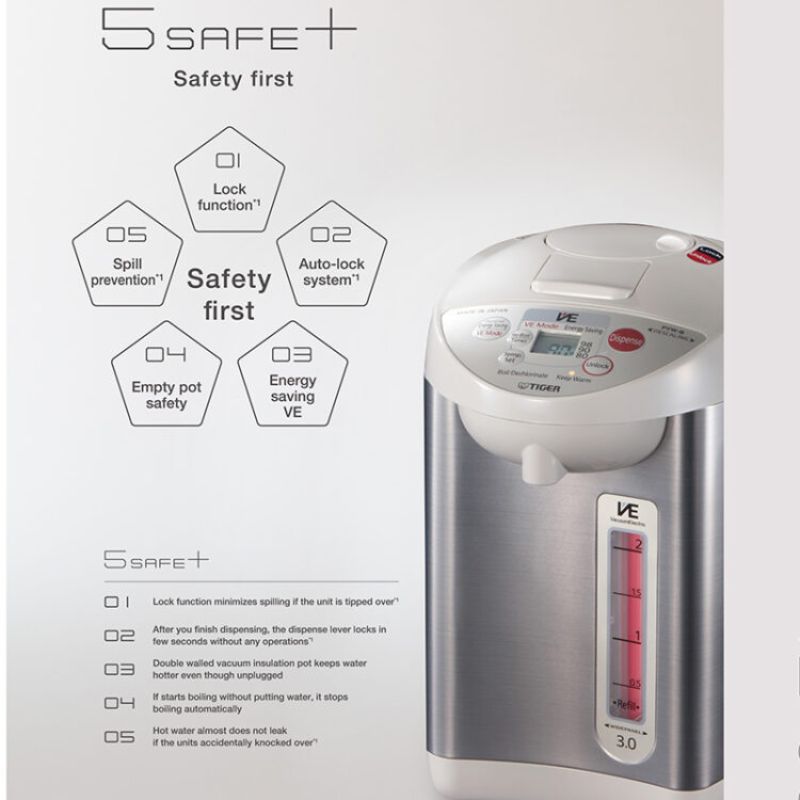 Bình thủy điện tử chân không Tiger PVW-B30W [2.91L]