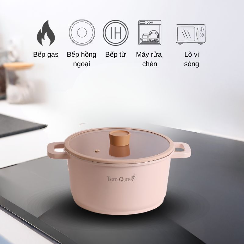Nồi hầm Ceramic IH hiệu Tiger Queen CWCP-24CH [24cm – 5.18L]