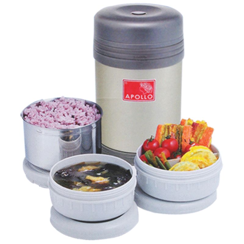 Cà men cơm giữ nhiệt Apollo 3 ngăn APL-1600 [1.55L]