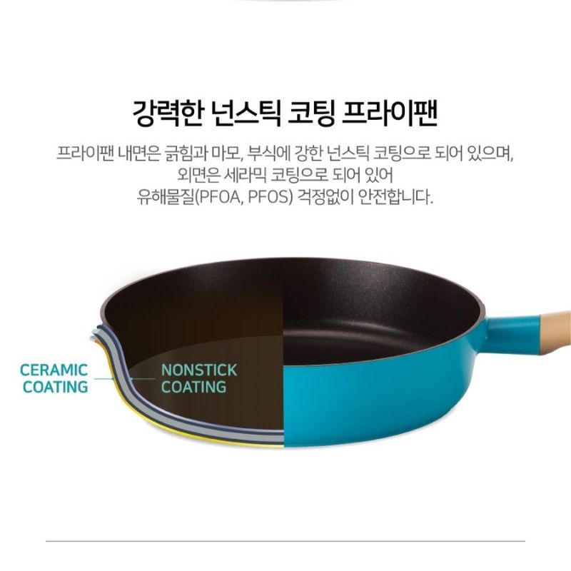 Chảo nhôm chống dính lồng sâu hiệu POONGNYUN [PN] BNDP-28(IH) [28cm]
