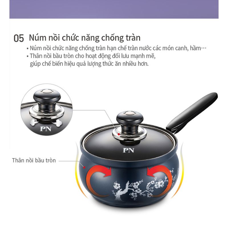 Nồi casserole nhôm hiệu PN FMPT-20C(IH) [20cm - 2.9L]