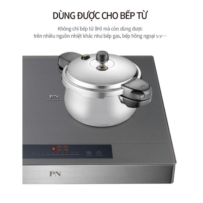 Nồi áp suất Inox 3 lớp IH hiệu PN HNHPC-10(IH) [6.0L]