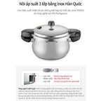 Nồi áp suất Inox 3 lớp IH hiệu PN HNHPC-06(IH) [3.5L]