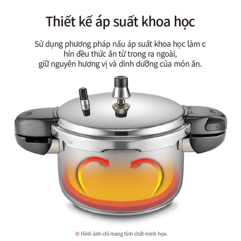 Nồi áp suất Inox đáy 3 lớp IH hiệu PN HNVPC-10(IH) [5.3L]