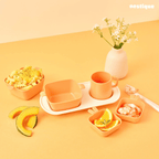 Khay ăn sáng trẻ em cao cấp 2 ngăn hiệu Nestique N-14 (2024 Color)