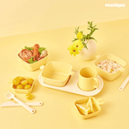 Khay ăn sáng trẻ em cao cấp 2 ngăn hiệu Nestique N-14 (2024 Color)