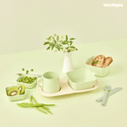 Khay ăn sáng trẻ em cao cấp 2 ngăn hiệu Nestique N-14 (2024 Color)