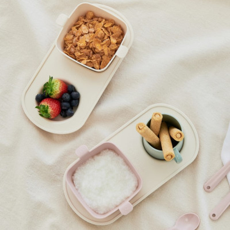 Khay ăn sáng trẻ em cao cấp 2 ngăn hiệu Nestique N-14