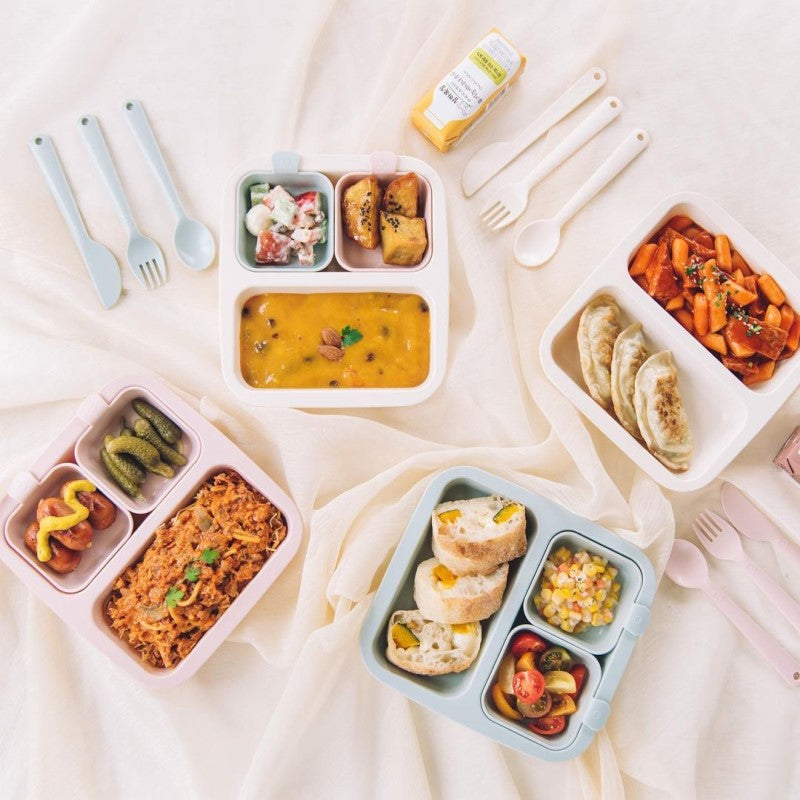 Khay ăn trẻ em cao cấp 3 ngăn hiệu Nestique N-12