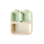 Khay ăn trẻ em cao cấp 3 ngăn hiệu Nestique Series Rabbit N-12-1