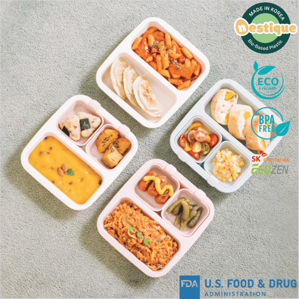 Khay ăn trẻ em cao cấp 3 ngăn hiệu Nestique N-12