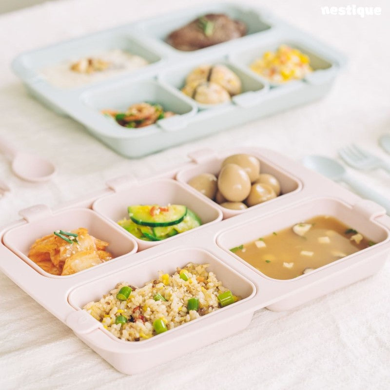 Khay ăn trẻ em cao cấp 5 ngăn hiệu Nestique N-11