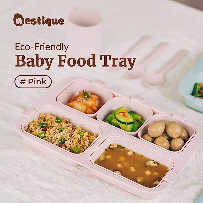 Khay ăn trẻ em cao cấp 5 ngăn hiệu Nestique N-11