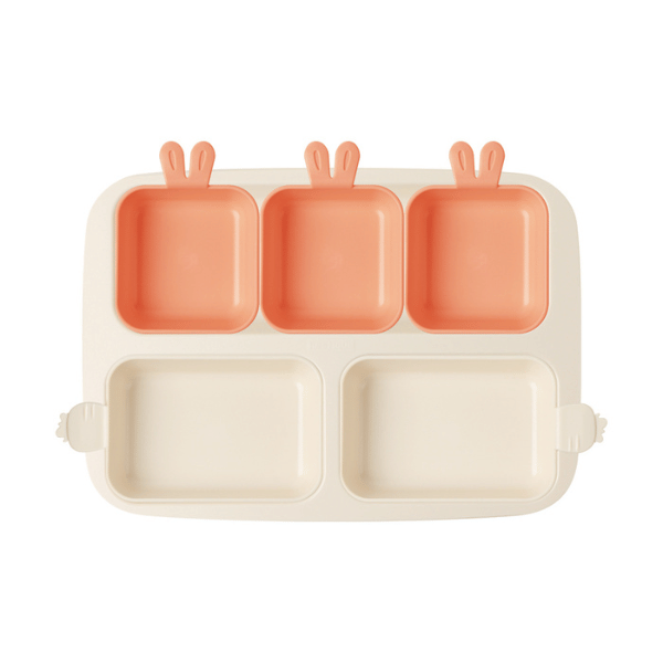 Khay ăn trẻ em cao cấp 5 ngăn Series Rabbit hiệu Nestique N-11-1