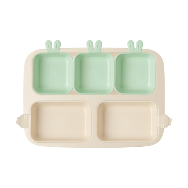 Khay ăn trẻ em cao cấp 5 ngăn Series Rabbit hiệu Nestique N-11-1