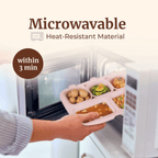 Khay ăn trẻ em cao cấp 5 ngăn Series Rabbit hiệu Nestique N-11-1