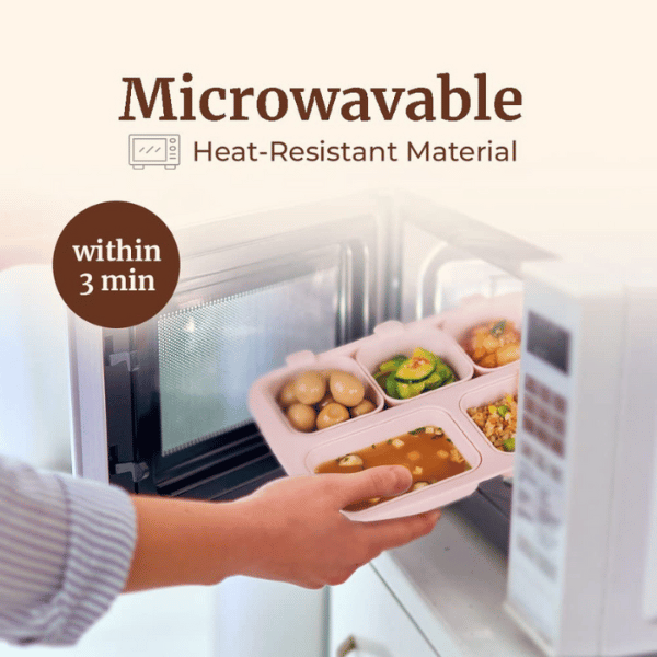 Khay ăn trẻ em cao cấp 5 ngăn Series Rabbit hiệu Nestique N-11-1