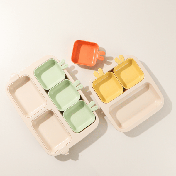 Khay ăn trẻ em cao cấp 5 ngăn Series Rabbit hiệu Nestique N-11-1