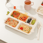 Khay ăn trẻ em cao cấp 5 ngăn Series Rabbit hiệu Nestique N-11-1