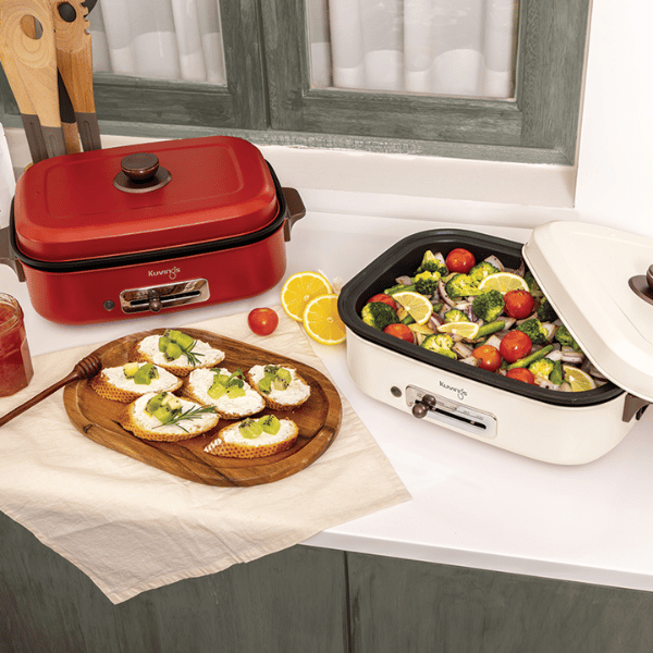 Lẩu điện phủ gốm Ceramic 2 trong 1 Kuvings KMG-200B [4.0L]