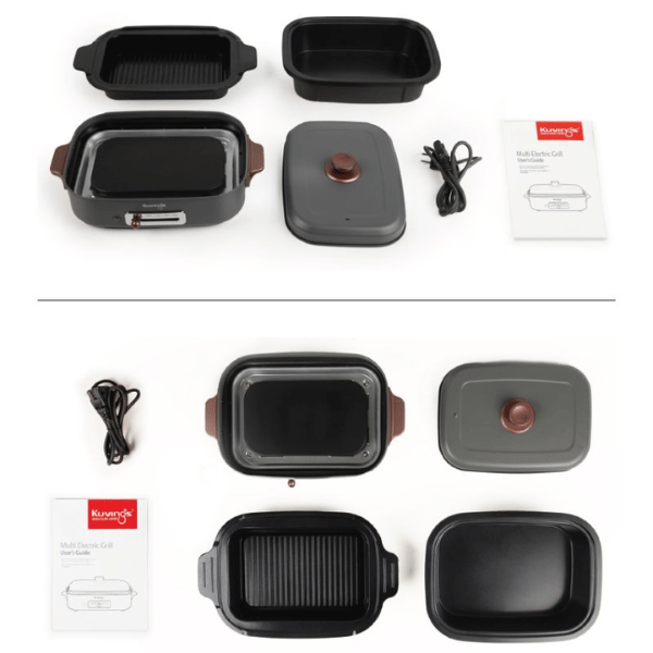 Lẩu điện phủ gốm Ceramic 2 trong 1 Kuvings KMG-200B [4.0L]