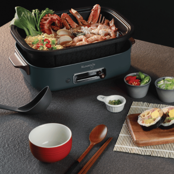 Lẩu điện phủ gốm Ceramic 2 trong 1 Kuvings KMG-200B [4.0L]