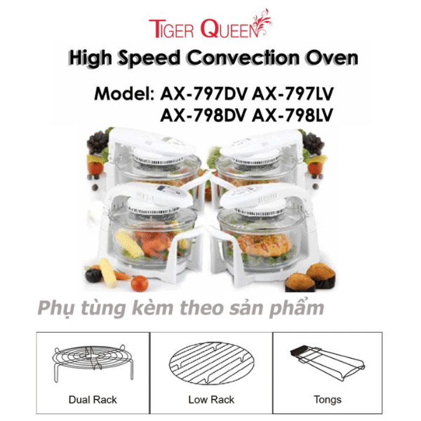 Lò nướng thủy tinh điện tử Tiger Queen AX-797LV (11.0L)