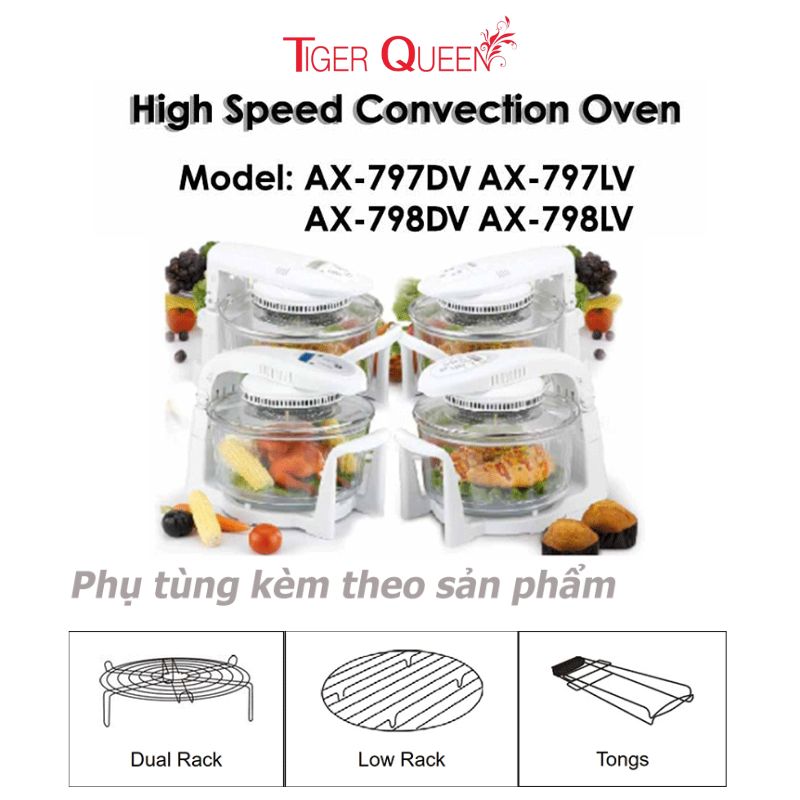 Lò nướng thủy tinh điện tử Tiger Queen AX-797LV (11.0L)