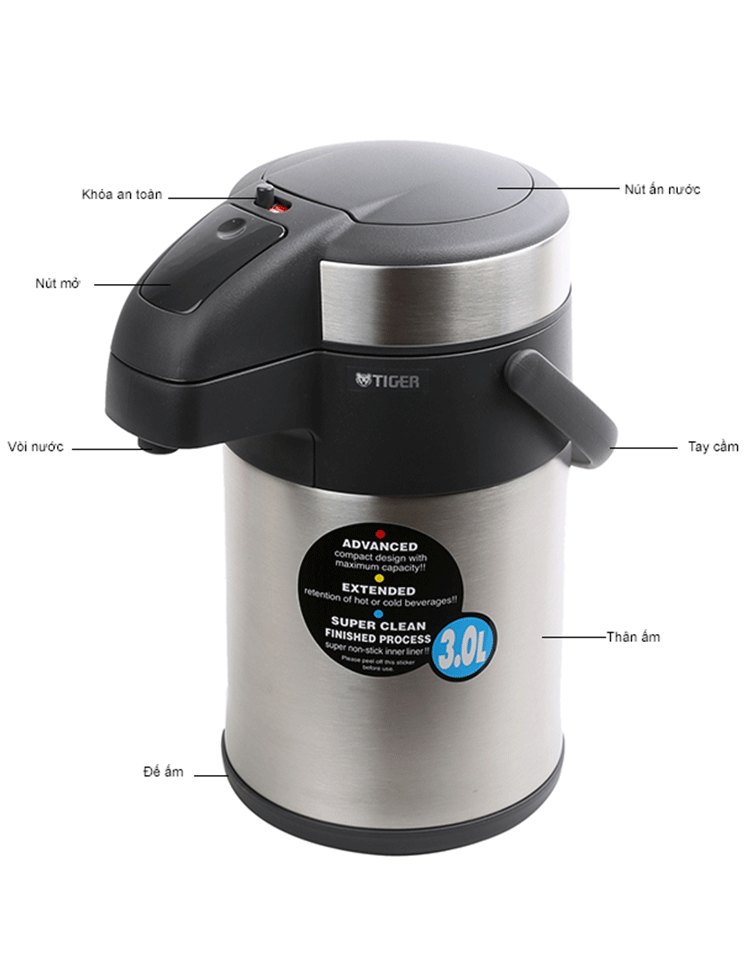 Bình thủy chứa ruột chân không Tiger MAA-A302 [3.0L]