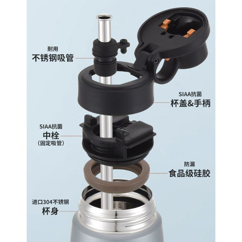 Bình giữ lạnh Tiger nắp bật có ống hút MCS-A050 [500ml]