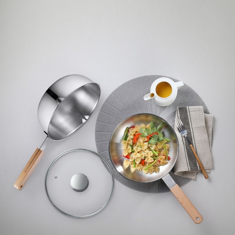 Bộ nồi chảo inox cao cấp hiệu POONGNYUN [PN] MWIS-SET [3 món]