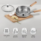 Bộ nồi chảo inox cao cấp hiệu POONGNYUN [PN] MWIS-SET [3 món]