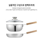 Bộ nồi chảo inox cao cấp hiệu POONGNYUN [PN] MWIS-SET [3 món]