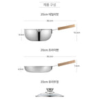 Bộ nồi chảo inox cao cấp hiệu POONGNYUN [PN] MWIS-SET [3 món]