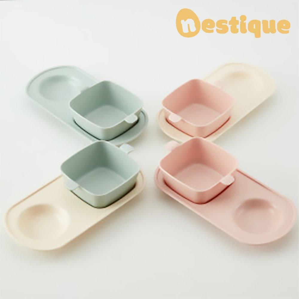 Khay ăn sáng trẻ em cao cấp 2 ngăn hiệu Nestique N-14
