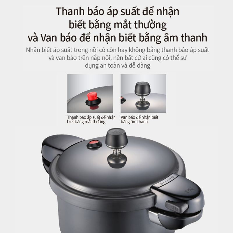 Nồi áp suất nhôm HardAnodizing hiệu PN BMPC-06 [3.4L]