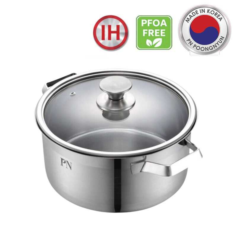 Nồi casserole Inox 1 lớp hiệu PN LCPT-24C(IH) [24cm - 5.3L]