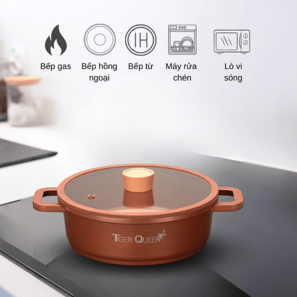 Nồi lẩu Ceramic IH hiệu Tiger Queen CWCB-24CL [24cm – 3.2L]