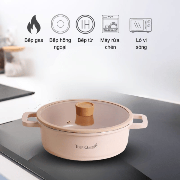Nồi lẩu Ceramic IH hiệu Tiger Queen CWCP-24CL [24cm – 3.2L]