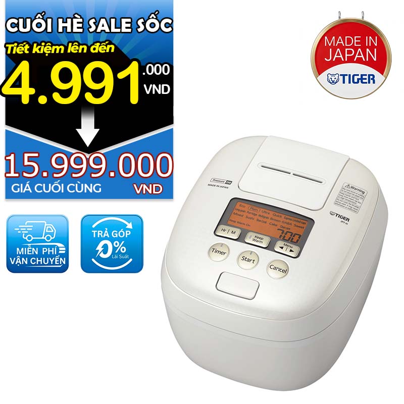 Nồi cơm điện tử cao tần áp suất kép Tiger 3 trong 1 JPT-H18S [1.8L]