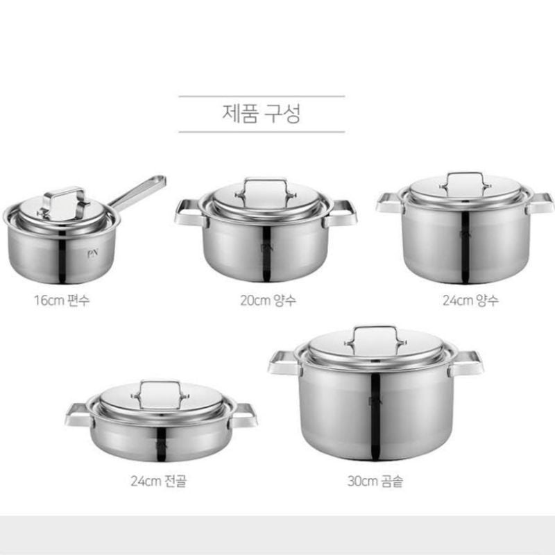 Nồi casserole inox hiệu POONGNYUN [PN] LMPT-24C [5.2L]