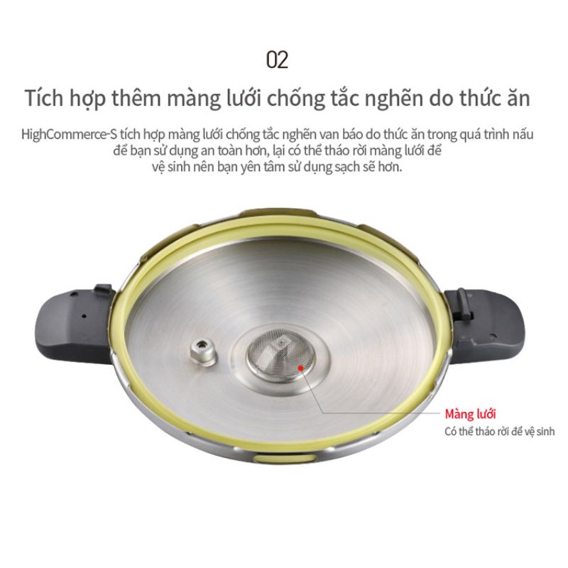 Nồi áp suất Inox 3 lớp hiệu PN PHSPC-25 [13.0L]