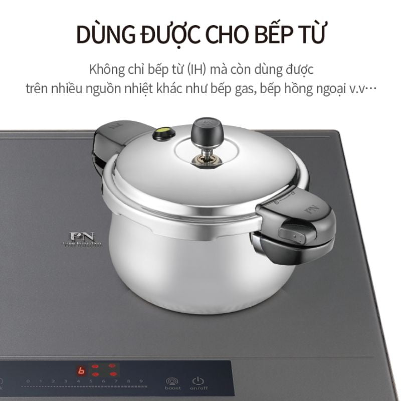 Nồi áp suất Inox 3 lớp IH hiệu PN HNHPC-10(IH) [6.0L]
