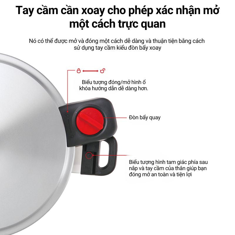 Nồi áp suất nhôm đúc nguyên khối hiệu PN HCAPC-30 [16.0L]